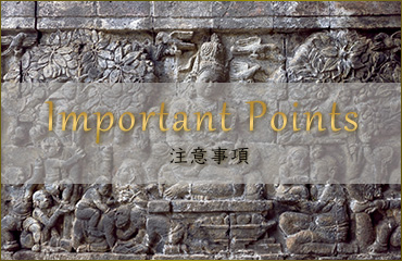 Imprtant Points 注意事項